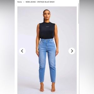 MOM JEANS - VINTAGE BLUE WASH